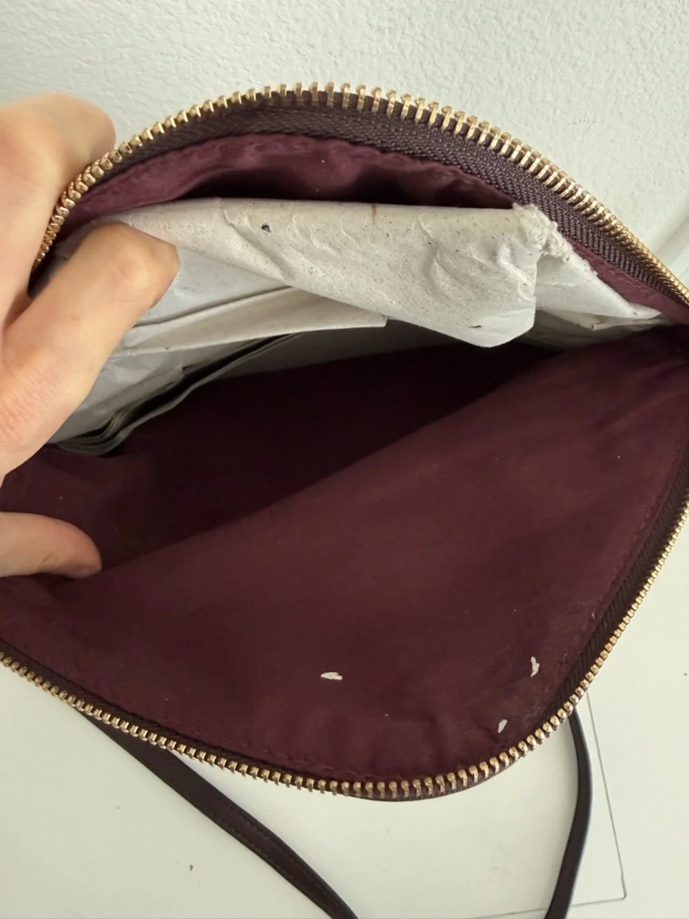 Seven Day Burgundy envelope crossbody purse 11x8 - Picture 9 of 9